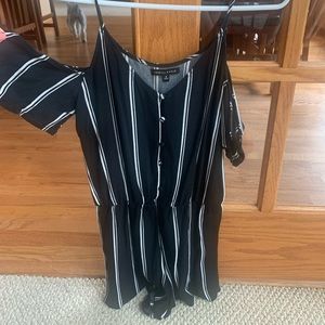 Black & white stripped romper